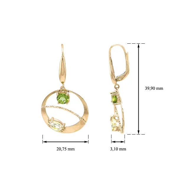 Zlaté Visací Náušnice