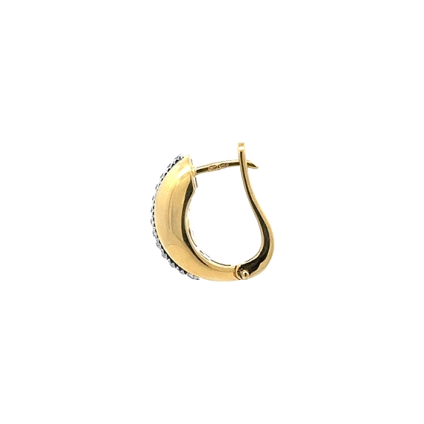 Gold Earrings with Zircons