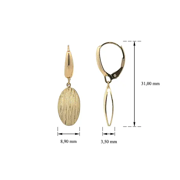 Zlaté Visací Náušnice