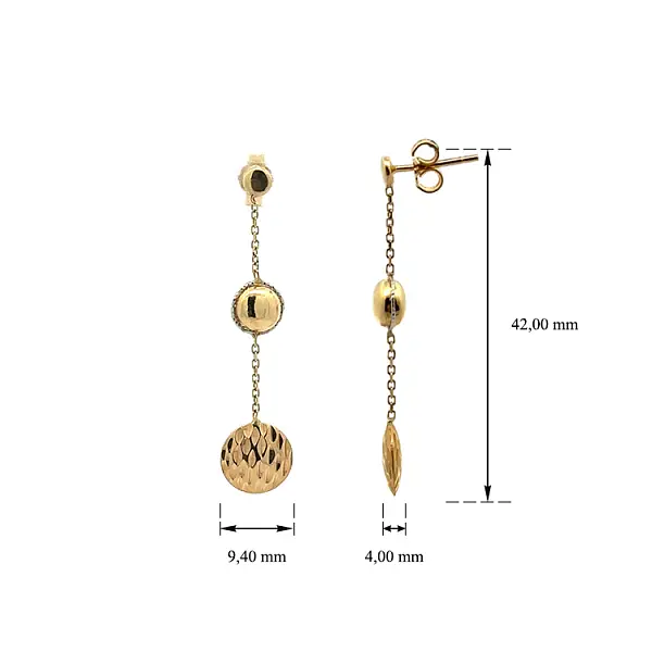 Zlaté Visací Náušnice