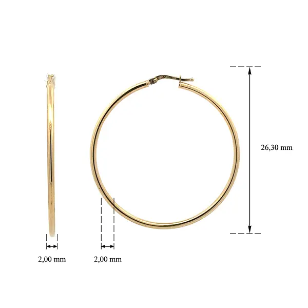 Zlaté Kruhové Náušnice