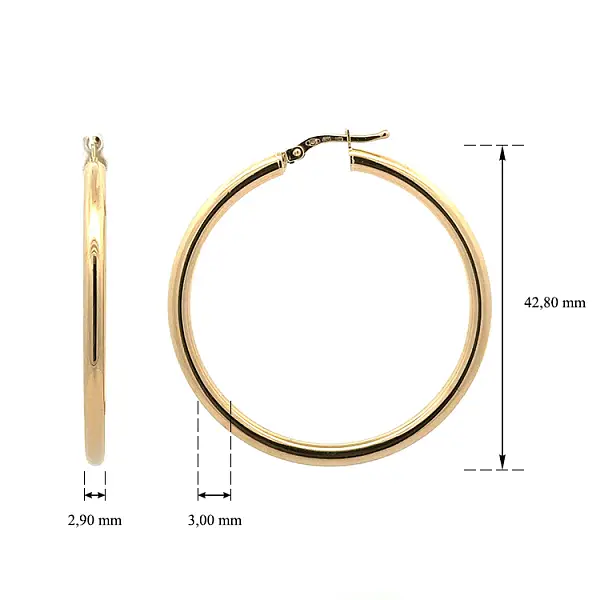 Zlaté Kruhové Náušnice