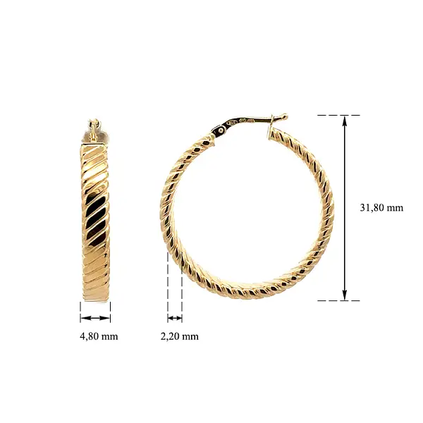 Zlaté Kruhové Náušnice