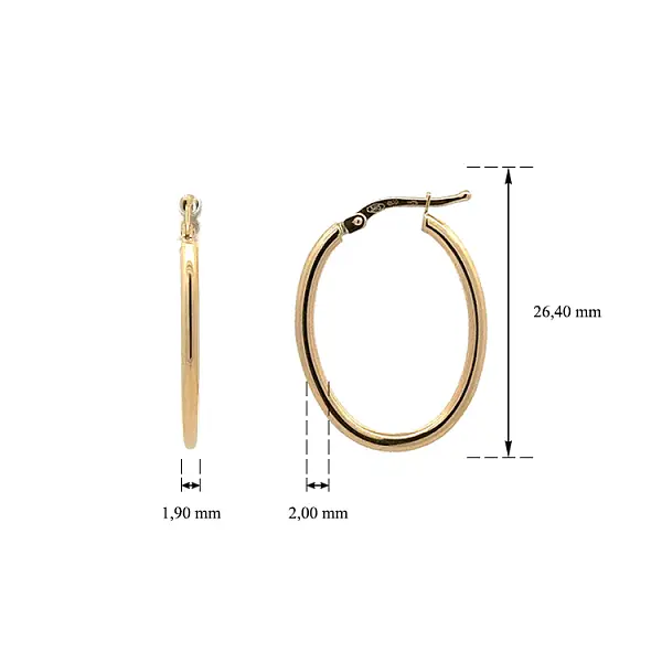 Zlaté Kruhové Náušnice