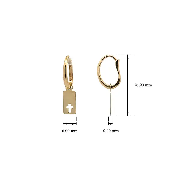 Zlaté Visací Náušnice