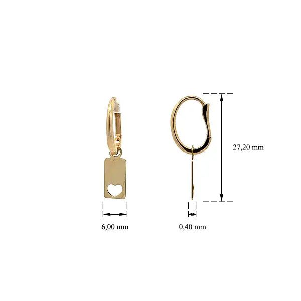 Zlaté Visací Náušnice