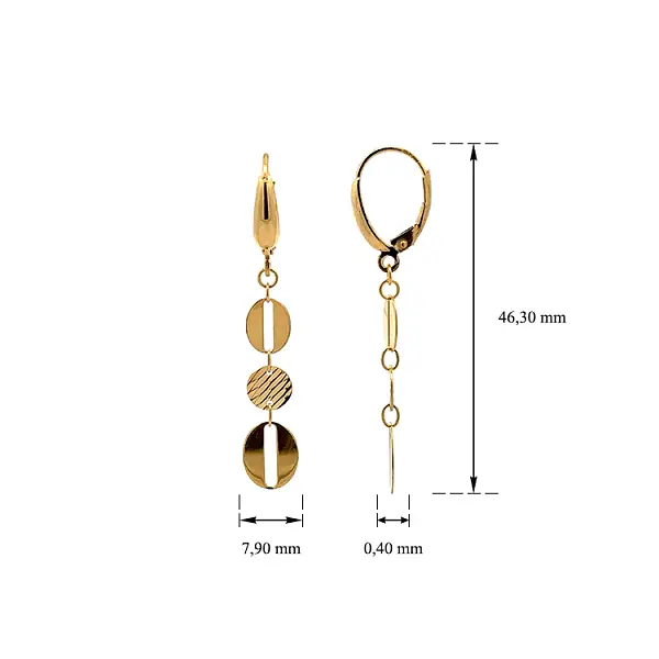 Zlaté Visací Náušnice