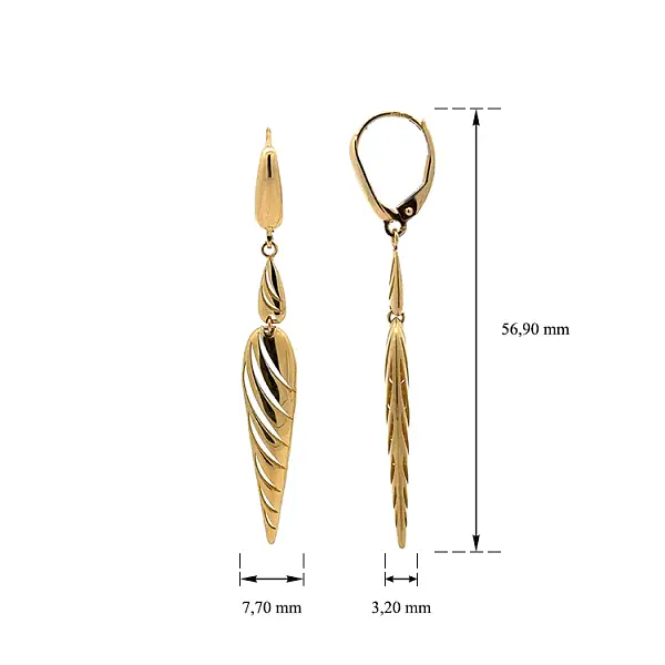 Zlaté Visací Náušnice