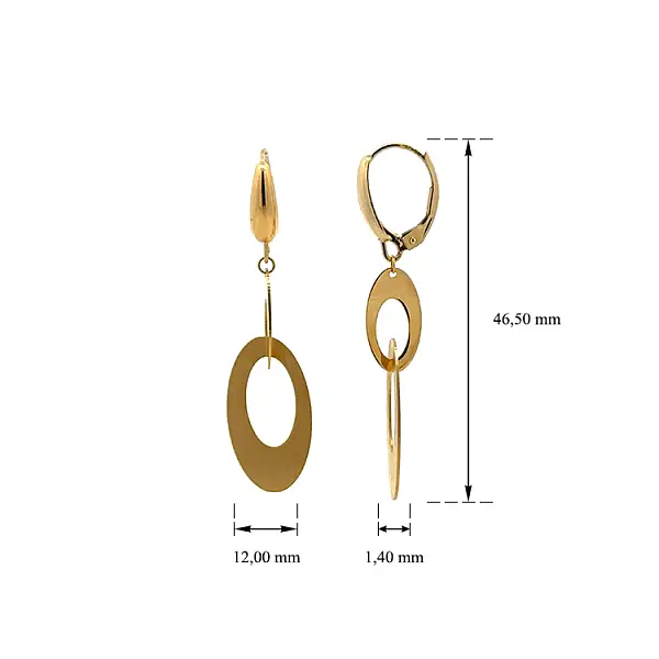 Zlaté Visací Náušnice