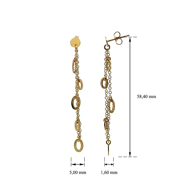 Zlaté Visací Náušnice