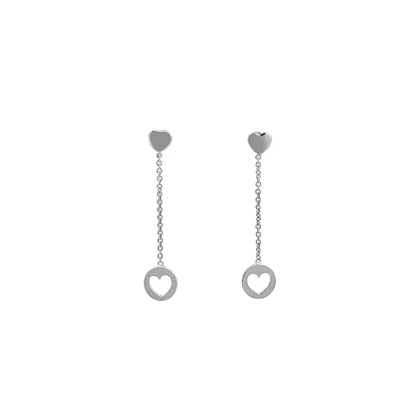 Zlaté Visací Náušnice Srdíčka