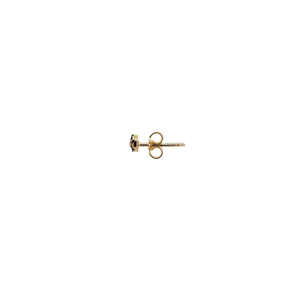 Gold Pecky Earrings with Blue Stones