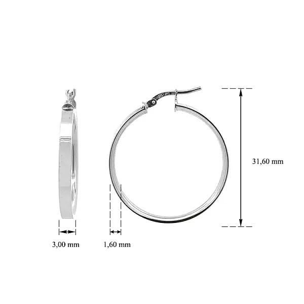 Kruhové Náušnice z Bílého Zlata