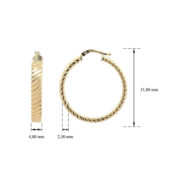 Zlaté Kruhové Náušnice