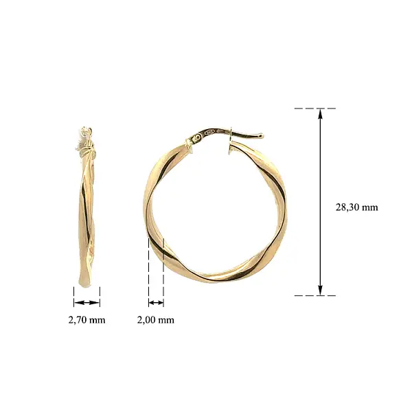 Zlaté Kruhové Náušnice