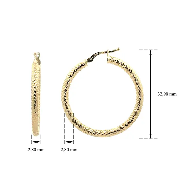 Zlaté Kruhové Náušnice