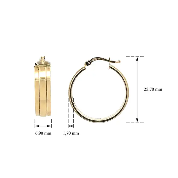 Zlaté Kruhové Náušnice