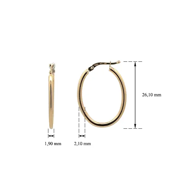 Zlaté Kruhové Náušnice