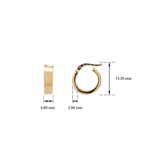 Gold Round Earrings