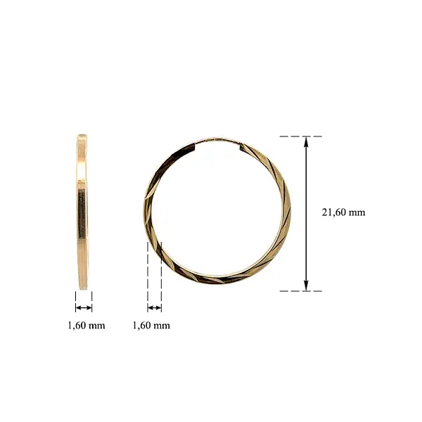 Zlaté Kruhové Náušnice