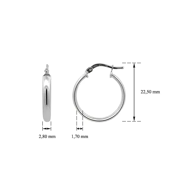 Kruhové Náušnice z Bílého Zlata