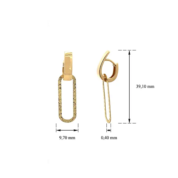 Zlaté Visací Náušnice