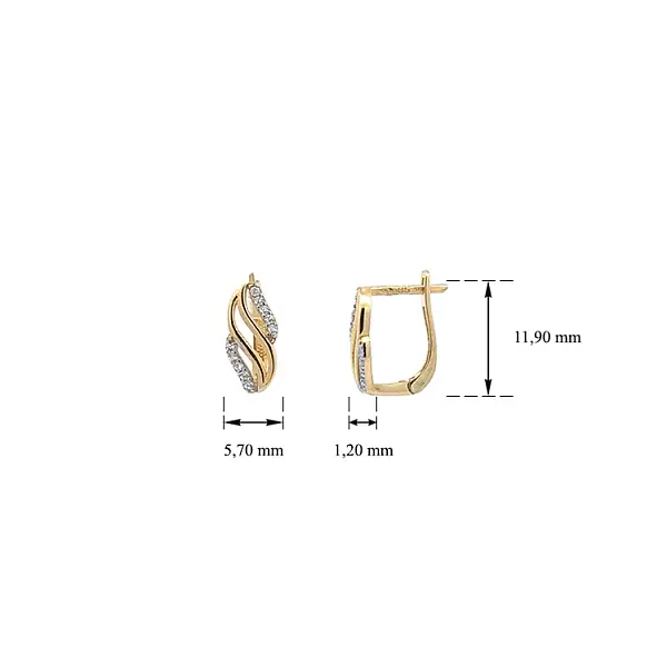 Zlaté Náušnice se Zirkony