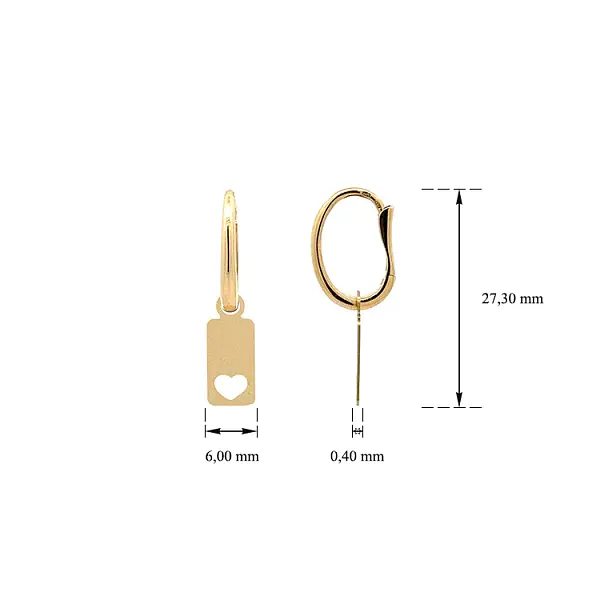 Zlaté Visací Náušnice