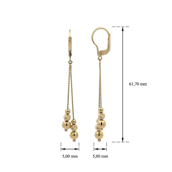 Zlaté Visací Náušnice