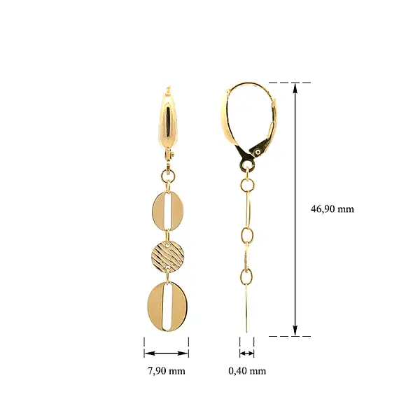 Zlaté Visací Náušnice