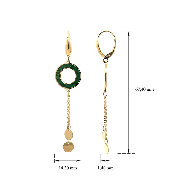 Zlaté Visací Náušnice