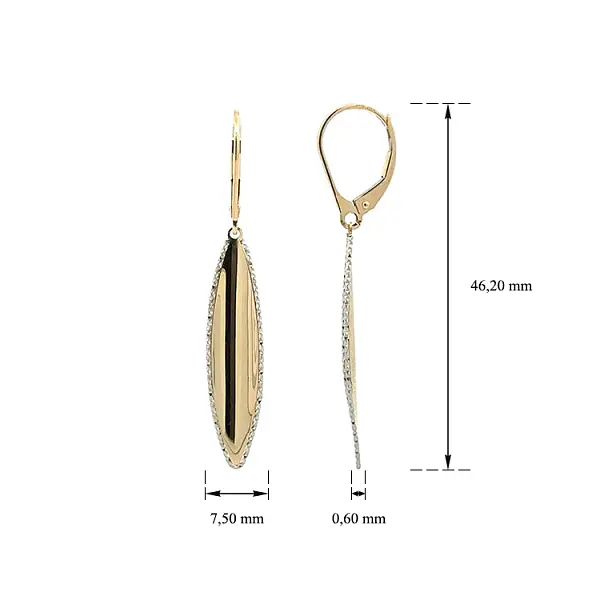 Zlaté Visací Náušnice