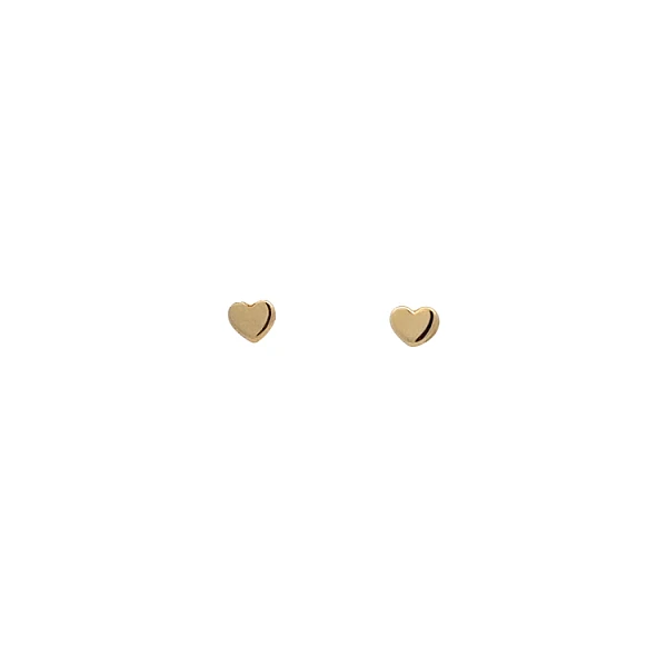 Gold Pecky Earrings Hearts