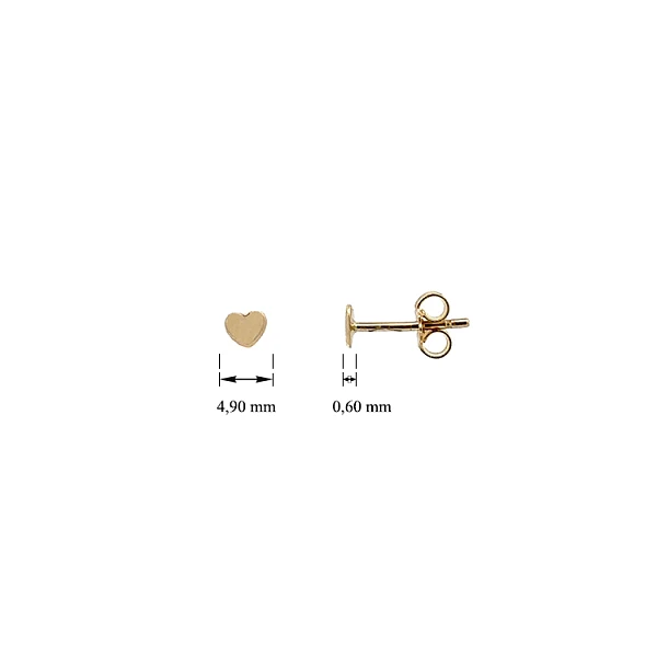 Gold Pecky Earrings Hearts