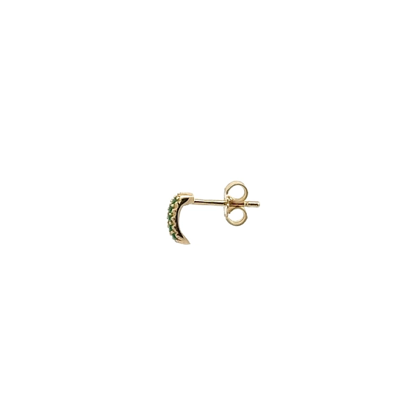 Gold Pecky Earrings with Colored Stones