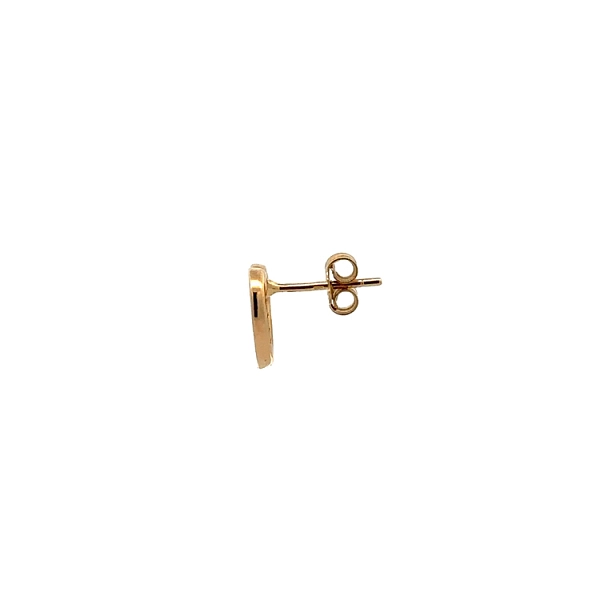 Gold Earrings Heart with Zircons