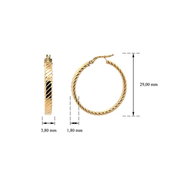 Zlaté Kruhové Náušnice