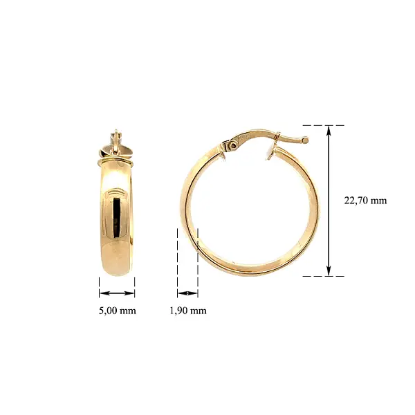 Zlaté Kruhové Náušnice