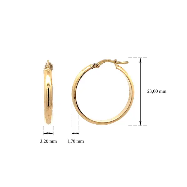 Zlaté Kruhové Náušnice