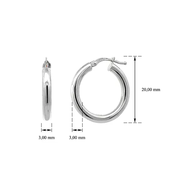 Kruhové Náušnice z Bílého Zlata