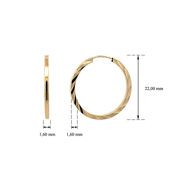 Zlaté Kruhové Náušnice