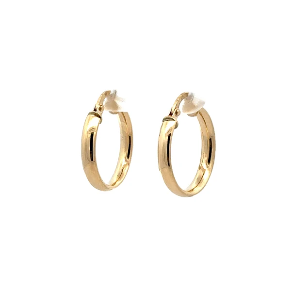 Gold Round Earrings