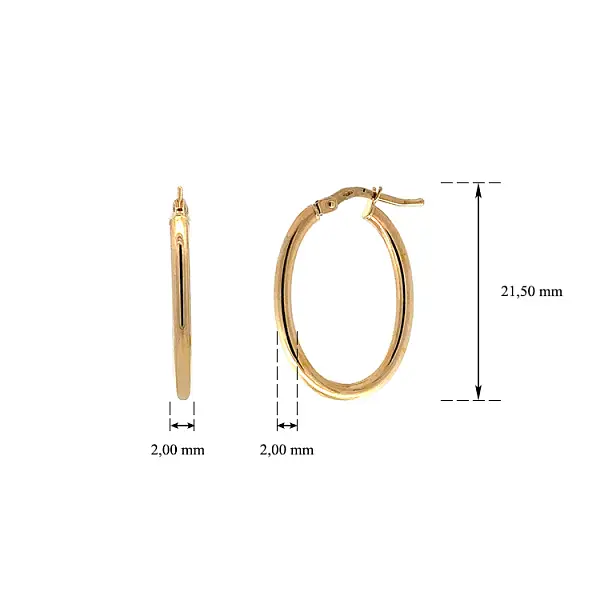 Zlaté Kruhové Náušnice
