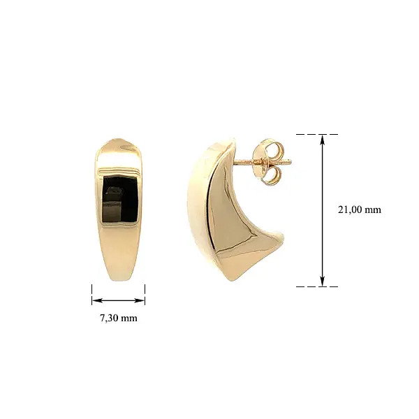 Zlaté Výrazné Náušnice