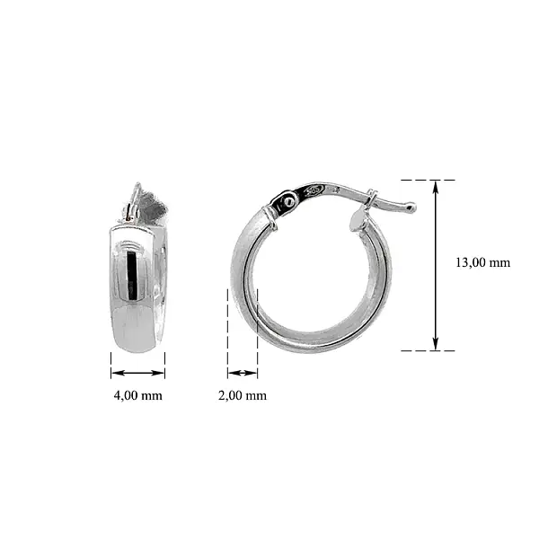 Kruhové Náušnice z Bílého Zlata