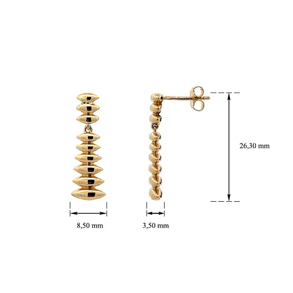 Zlaté Visací Náušnice