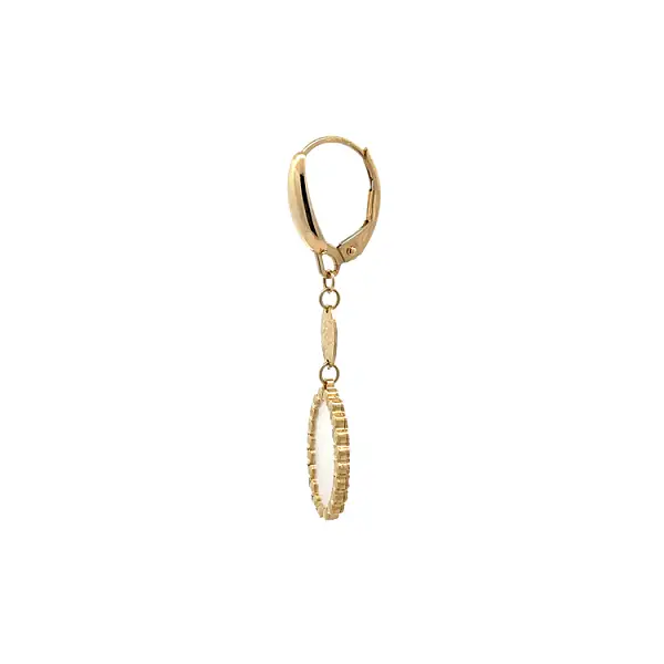 Zlaté Visací Náušnice s Perletí