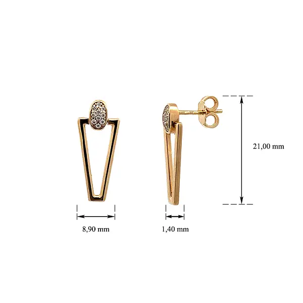 Zlaté Náušnice se Zirkony