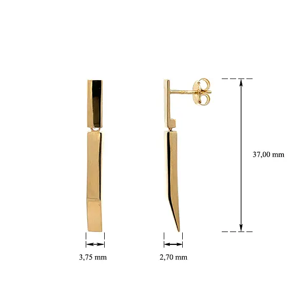 Zlaté Visací Náušnice