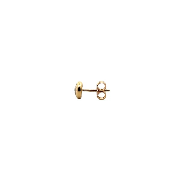 Gold Pecky Earrings with Zircones